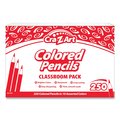 Cra-Z-Art Colored Pencils, 10 Assorted Lead/Barrel Colors, 250/Set 740011
